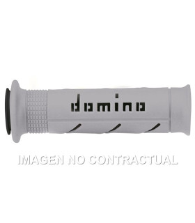 Puños Domino XM2 Super Soft Gris/Negro Abiertos D 22 mm L 120-125 mm