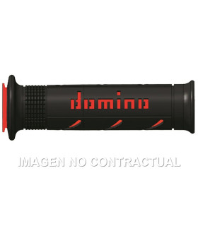 Puños Domino XM2 Super soft Negro - Rojo Abiertos D 22 mm L 120-125 mm