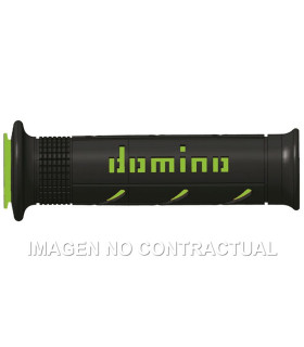 Puños Domino XM2 Super soft Negro - Verde Abiertos D 22 mm L 120-125 mm