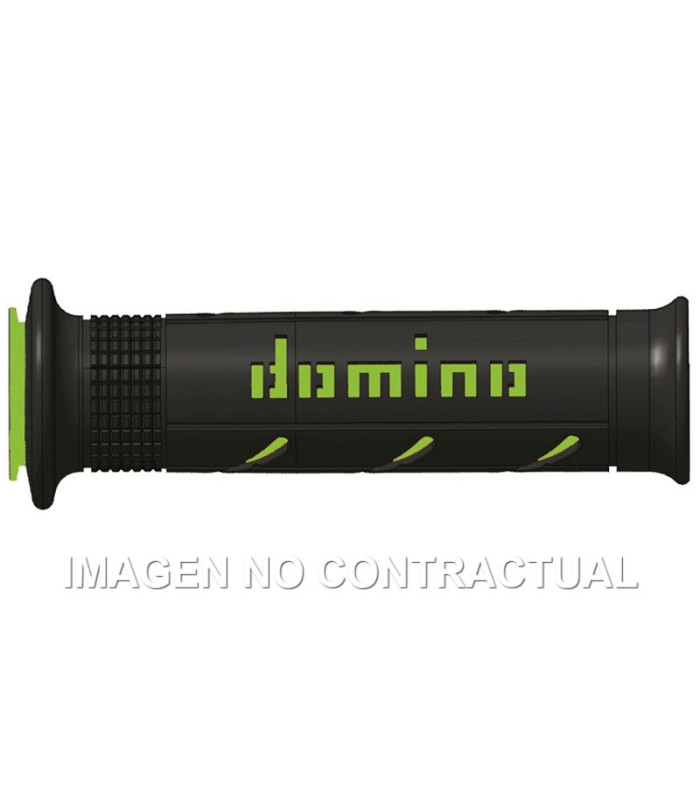 Puños Domino XM2 Super soft Negro - Verde Abiertos D 22 mm L 120-125 mm