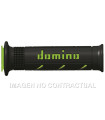 Puños Domino XM2 Super soft Negro - Verde Abiertos D 22 mm L 120-125 mm