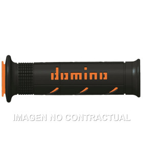 Puños Domino XM2 Super soft Negro - Naranja Abiertos D 22 mm L 120-125 mm