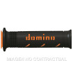 Puños Domino XM2 Super soft Negro - Naranja Abiertos D 22 mm L 120-125 mm