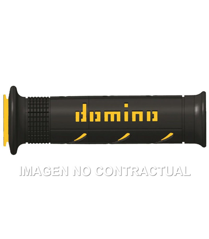 Puños Domino XM2 Super soft Negro - Amarillo Abiertos D 22 mm L 120-125 mm