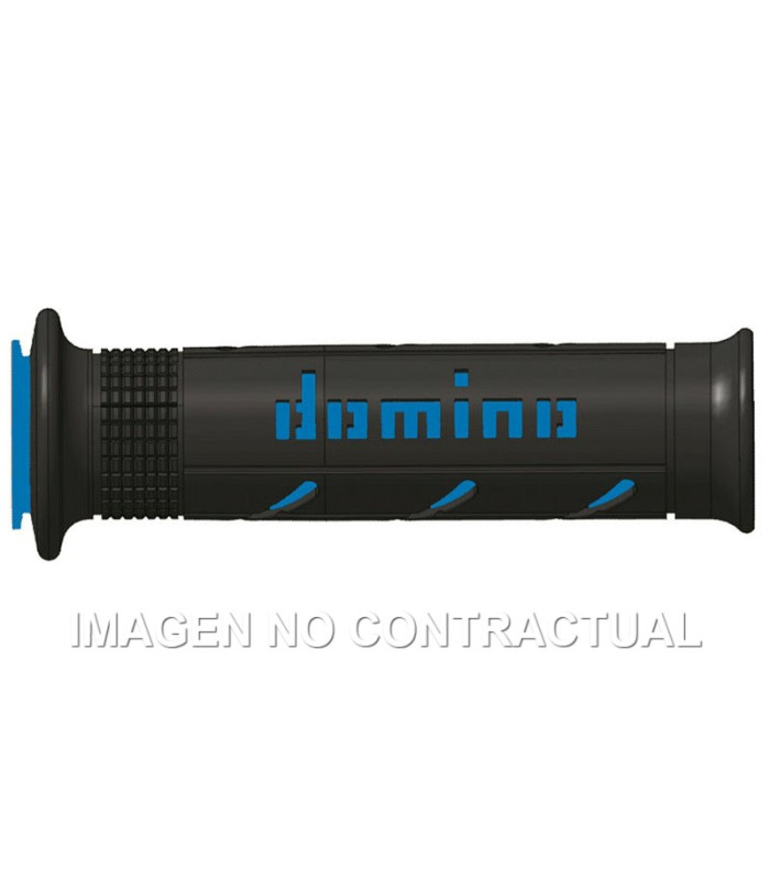 Puños Domino XM2 Super soft Negro - Azul Abiertos D 22 mm L 120-125 mm