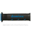 Puños Domino XM2 Super soft Negro - Azul Abiertos D 22 mm L 120-125 mm