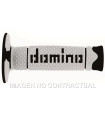 Puños Domino DSH OFF Road Blanco - Negro Cerrados D 22 mm L 120 mm