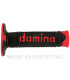 Puños Domino DSH OFF Road Negro - Rojo Cerrados D 22 mm L 120 mm