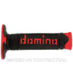 Puños Domino DSH OFF Road Negro - Rojo Cerrados D 22 mm L 120 mm
