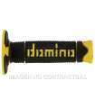 Puños Domino DSH OFF Road Negro - Amarillo Cerrados D 22 mm L 120 mm
