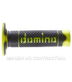 Puños Domino DSH OFF Road Negro - Amarillo Fluor Cerrados D 22 mm L 120 mm