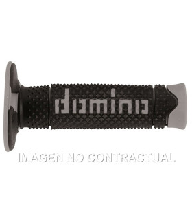 Puños Domino DSH OFF Road Negro - Gris Cerrados D 22 mm L 120 mm
