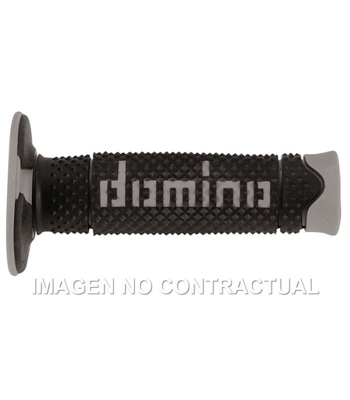 Puños Domino DSH OFF Road Negro - Gris Cerrados D 22 mm L 120 mm
