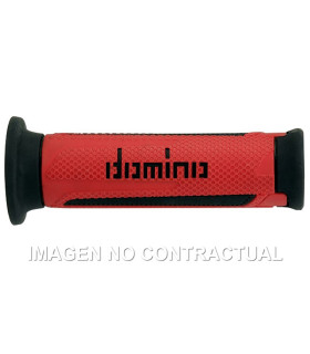 Puños Domino Turismo Rojo/Negro Abiertos D 22 mm L 120 mm