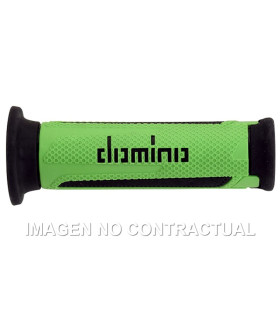 Puños Domino Turismo Verde-Negro Abiertos D 22 mm L 120 mm