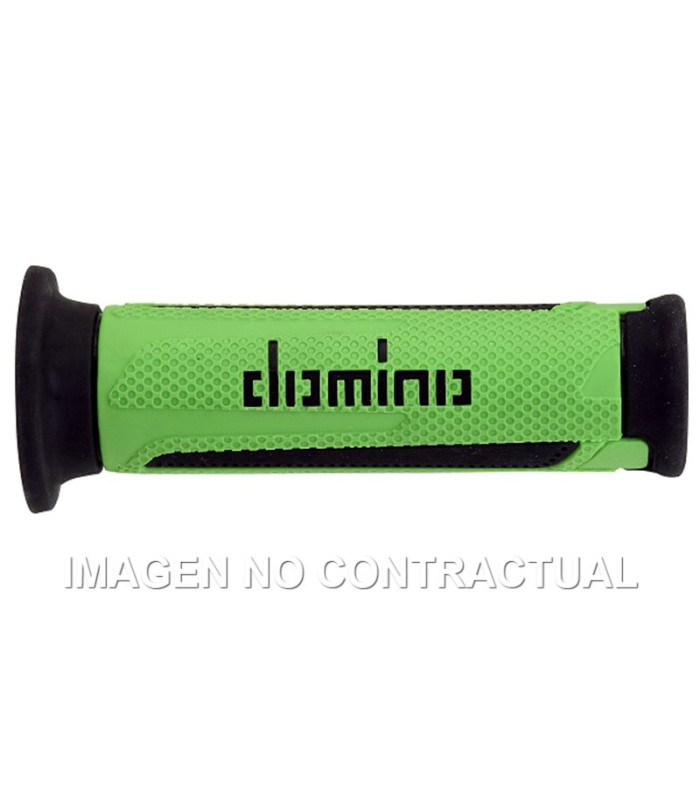 Puños Domino Turismo Verde-Negro Abiertos D 22 mm L 120 mm