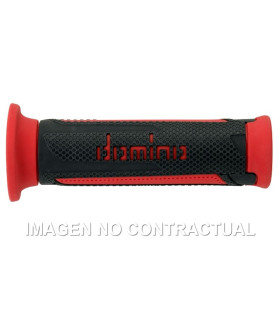 Puños Domino Turismo Antracita-Rojo Abiertos D 22 mm L 120 mm