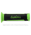 Puños Domino Turismo Antracita-Verde Abiertos D 22 mm L 120 mm