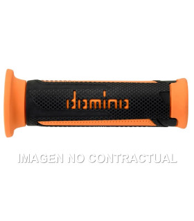 Puños Domino Turismo Antracita-Naranja Abiertos D 22 mm L 120 mm