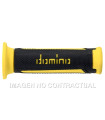 Puños Domino Turismo Antracita-Amarillo Abiertos D 22 mm L 120 mm