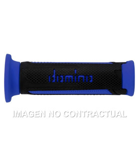 Puños Domino Turismo Antracita-Azul Abiertos D 22 mm L 120 mm