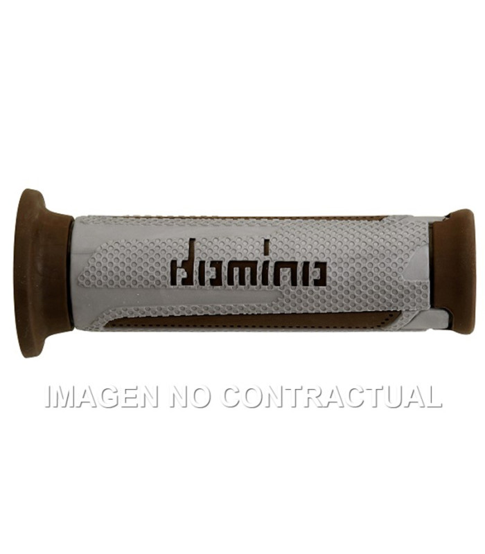 Puños Domino Turismo Plata-Marrón Abiertos D 22 mm L 120 mm