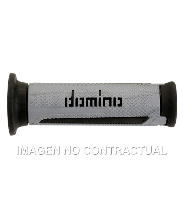 Puños Domino Turismo Plata-Antracita Abiertos D 22 mm L 120 mm