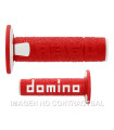 Puños Domino OFF Road RPS Rojo / Blanco Cerrados D 22 mm L 120 mm