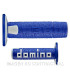 Puños Domino OFF Road RPS Azul - Blanco Cerrados D 22 mm L 120 mm