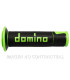 Puños Domino On Road Racing Negro/Verde Abiertos D 22 mm L 120 mm