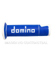 Puños Domino On Road Racing Azul/Blanco Abiertos D 22 mm L 120 mm
