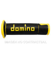 Puños Domino On Road Racing Negro/Amarillo Abiertos D 22 mm L 120 mm