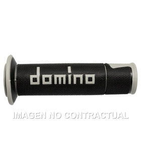 Puños Domino On Road Racing Negro/Gris Abiertos D 22 mm L 120 mm