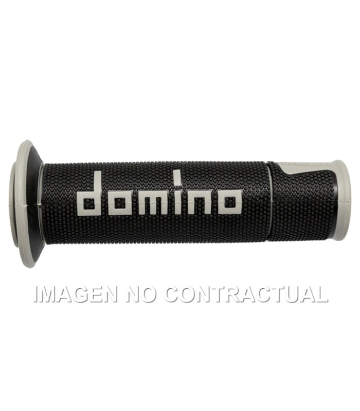 Puños Domino On Road Racing Negro/Gris Abiertos D 22 mm L 120 mm