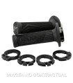 Puños Domino D100 OFF Road Color Negro D-Lock con sistema de fijación «Lock On»