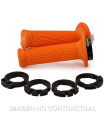 Puños Domino D100 OFF Road Color Naranja D-Lock con sistema de fijación «Lock On»