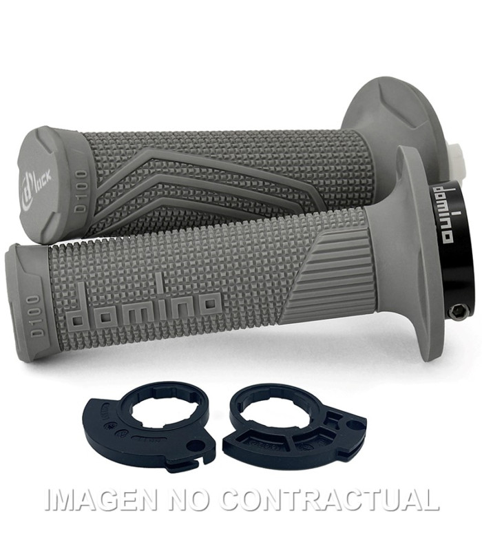 PUÑOS DOMINO D100 C/POLEA COLOR GRIS MONOCABLE D-Lock con sistema de fijación «Lock On»