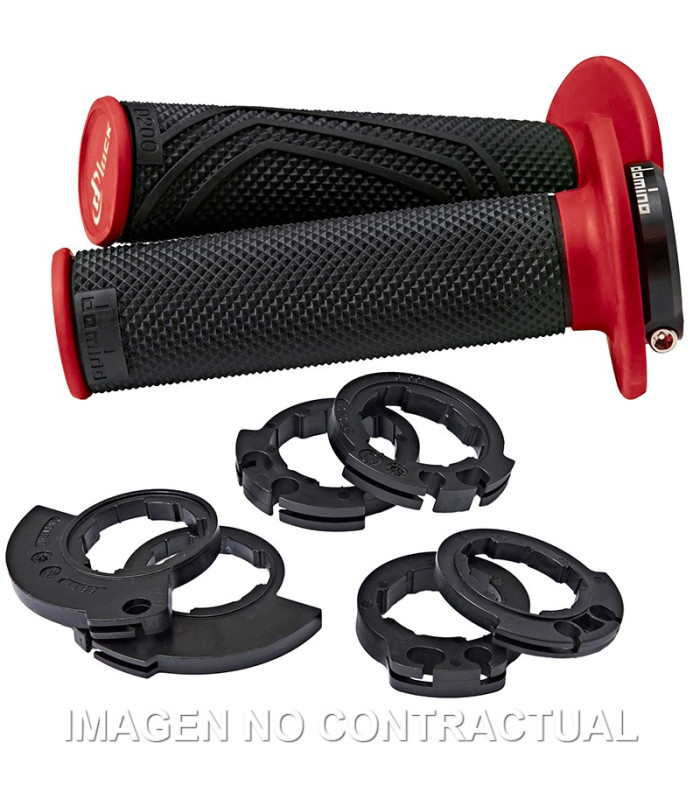 PUÑOS DOMINO D200 NEGRO - ROJO