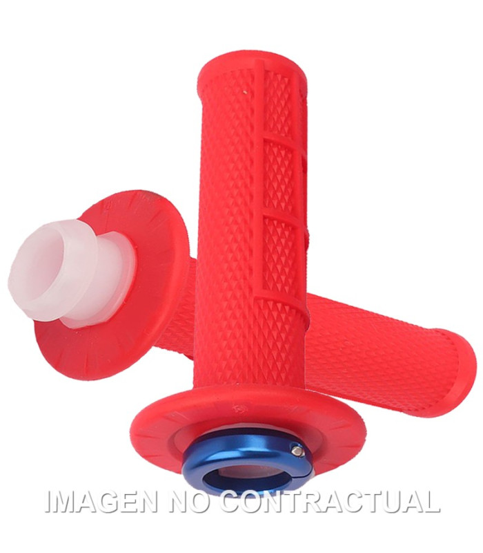 PUÑOS UP DESIGN HOLESHOT MX LOCK ON ROJO 22/24 120 MM