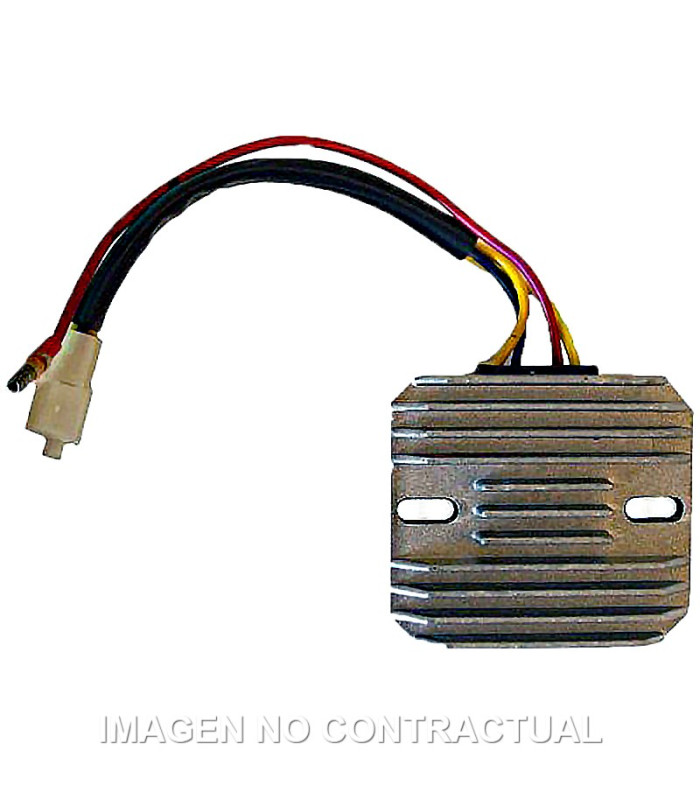 Regulador 12V - Monofase - CC - Sin Sensor 4 cables: 2 amarillos/alternador, 1 negro/tierra, 1 blanco y rojo/batería
