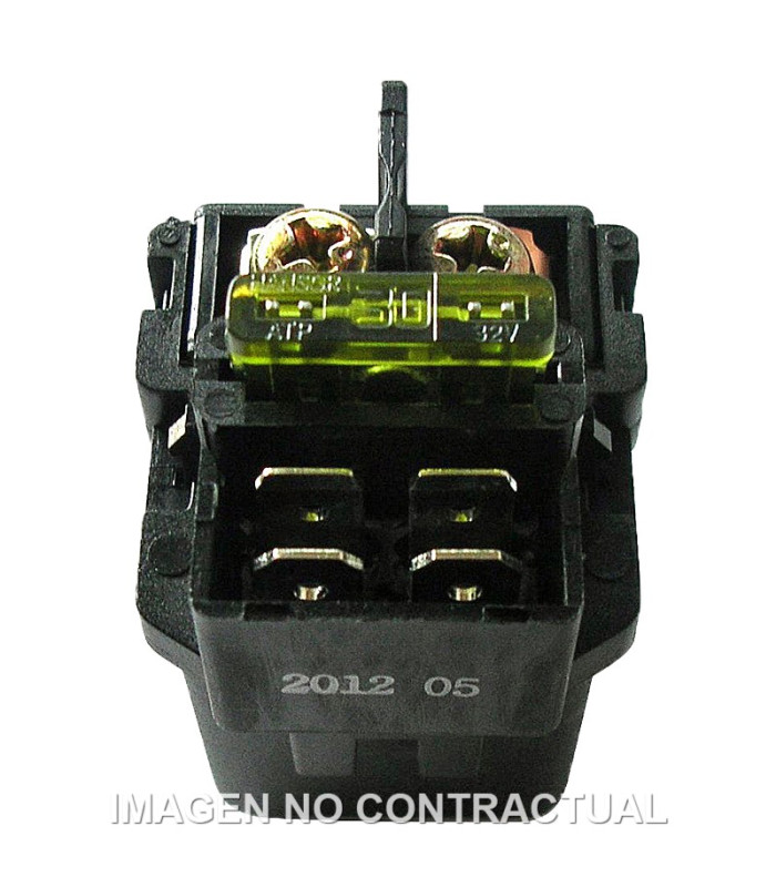 Rele de Arranque 12V 30A con fusible - 4 fastons con fusible 30A