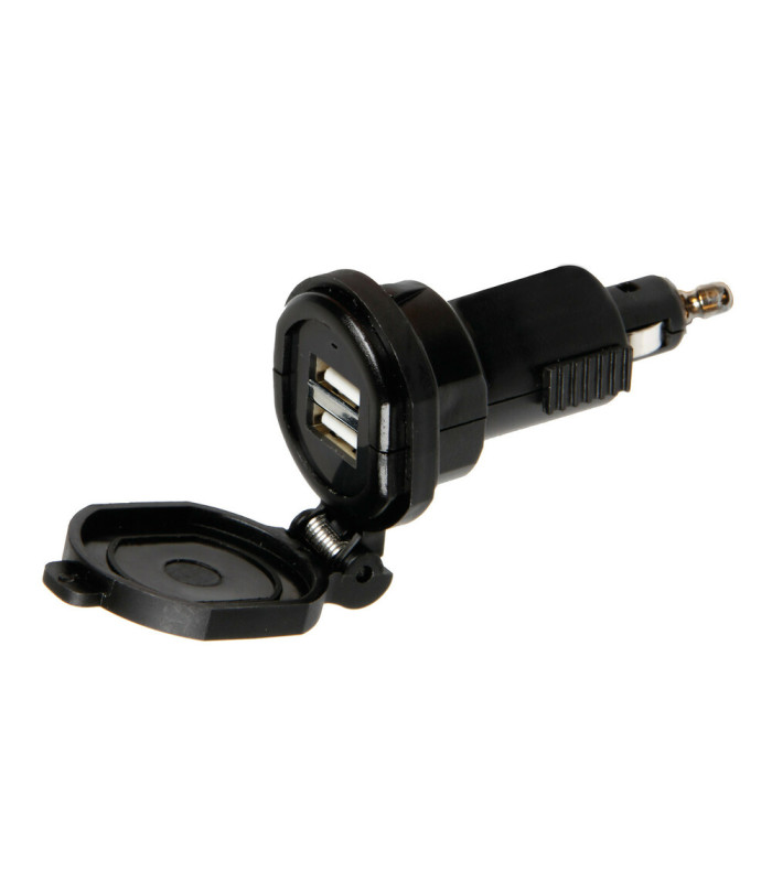 DIN TECH CARGADOR BATERÍA 2 PUERTOS USB 2700 mA 12/32V