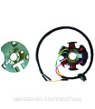 Stator Kokusan 6 Polos 12V 85W (Mot. Derbi/Piaggio 6 v. con arranque eléctrico)