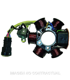 Stator Kokusan 6 Polos 12V 90W (Motor Piaggio Hi-per 2 catalizado)