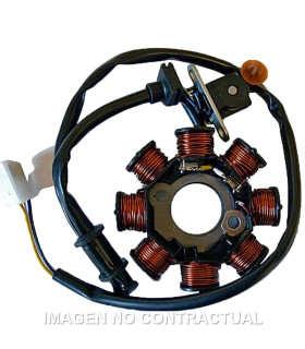 Stator Mitsuba 8 Polos 12V 140W con pick-up (Motor Peugeot)