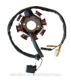 Stator SGR 8 Polos con pick-up externo con base y bobina alimentación Motor SYM 125/150 4T