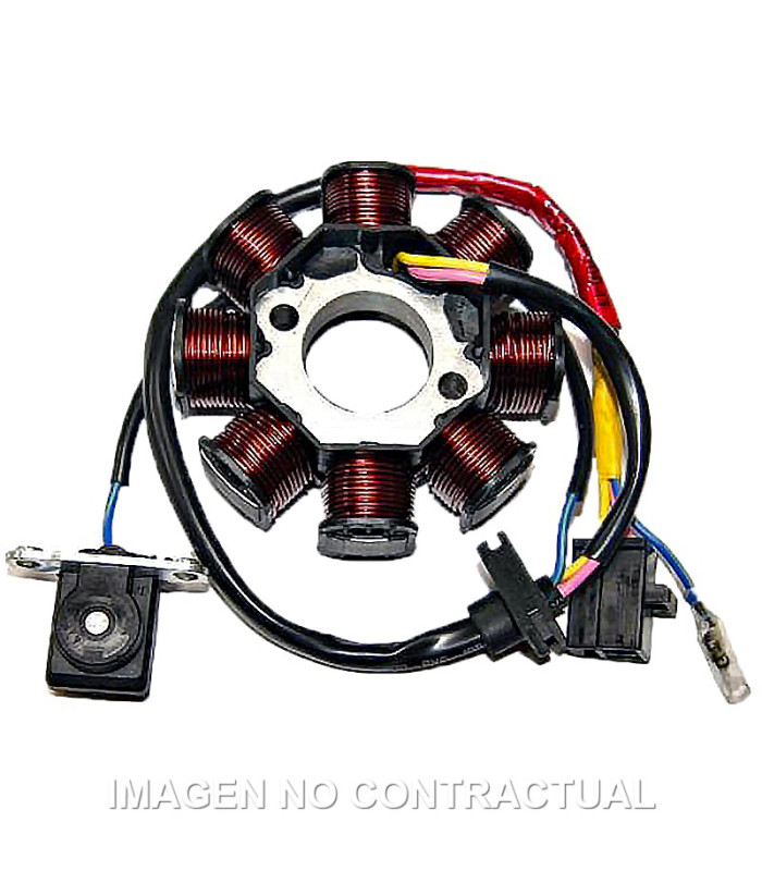 Stator SGR Monofase 8 Polos con pick-up 1 cable Kymco