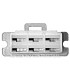 Conector rectangular macho con ranura para 6 conectores 'hembra' con ranura