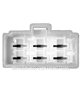 Conector rectangular hembra con ranura para 6 conectores fastom