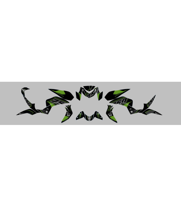 Kit Deco UP Maximize Negro-Verde Kawasaki Z750